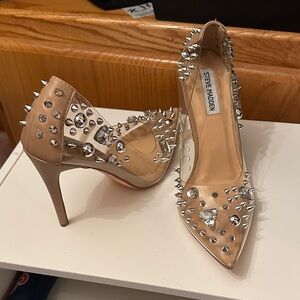 Steve Madden Nude Spiked Heels